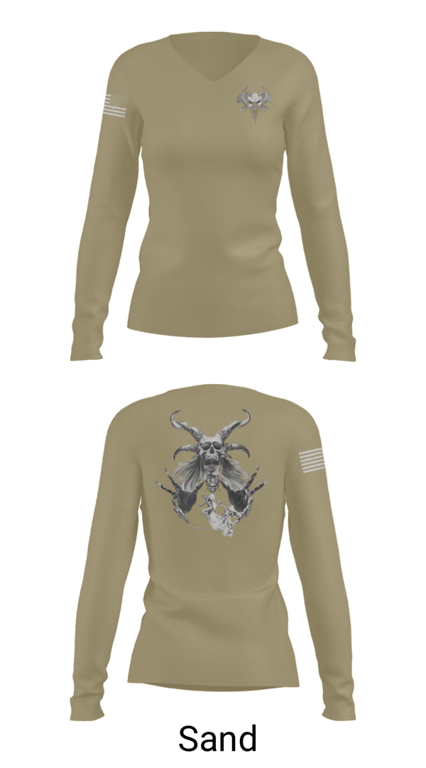 Women's Long Sleeve Vneck Shirt, , National Guard, Teamtime, Team time, sublimation, custom sports apparel, team uniforms, spirit wear, spiritwear, sports uniforms, custom shirts, team store, custom team store, fundraiser sports, apparel fundraiser