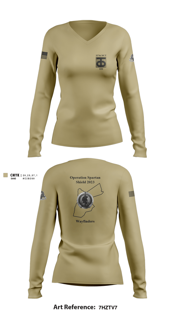 Women's Long Sleeve Vneck Shirt, , Army, Teamtime, Team time, sublimation, custom sports apparel, team uniforms, spirit wear, spiritwear, sports uniforms, custom shirts, team store, custom team store, fundraiser sports, apparel fundraiser