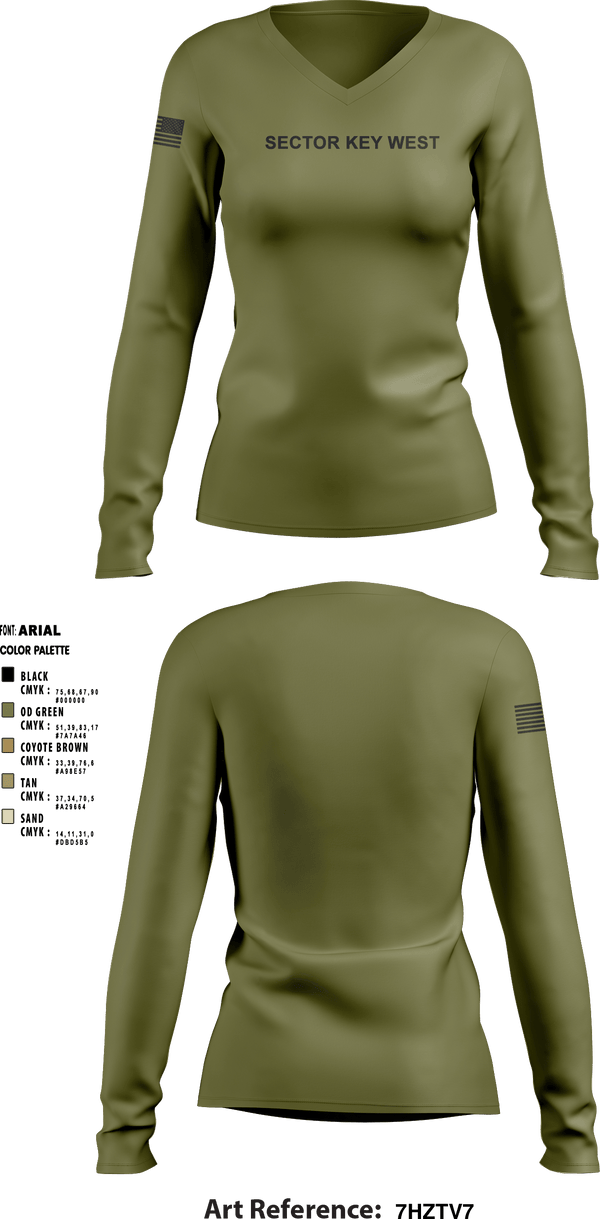 Women's Long Sleeve Vneck Shirt, , Coast Guard, Teamtime, Team time, sublimation, custom sports apparel, team uniforms, spirit wear, spiritwear, sports uniforms, custom shirts, team store, custom team store, fundraiser sports, apparel fundraiser