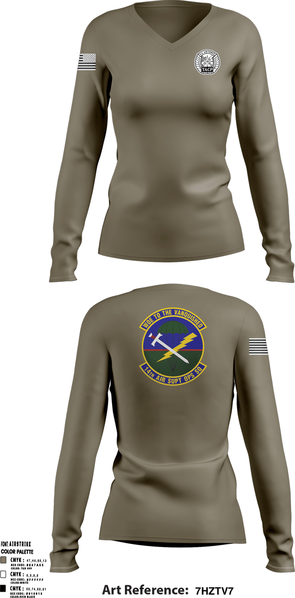 Women's Long Sleeve Vneck Shirt, , Air Force, Teamtime, Team time, sublimation, custom sports apparel, team uniforms, spirit wear, spiritwear, sports uniforms, custom shirts, team store, custom team store, fundraiser sports, apparel fundraiser