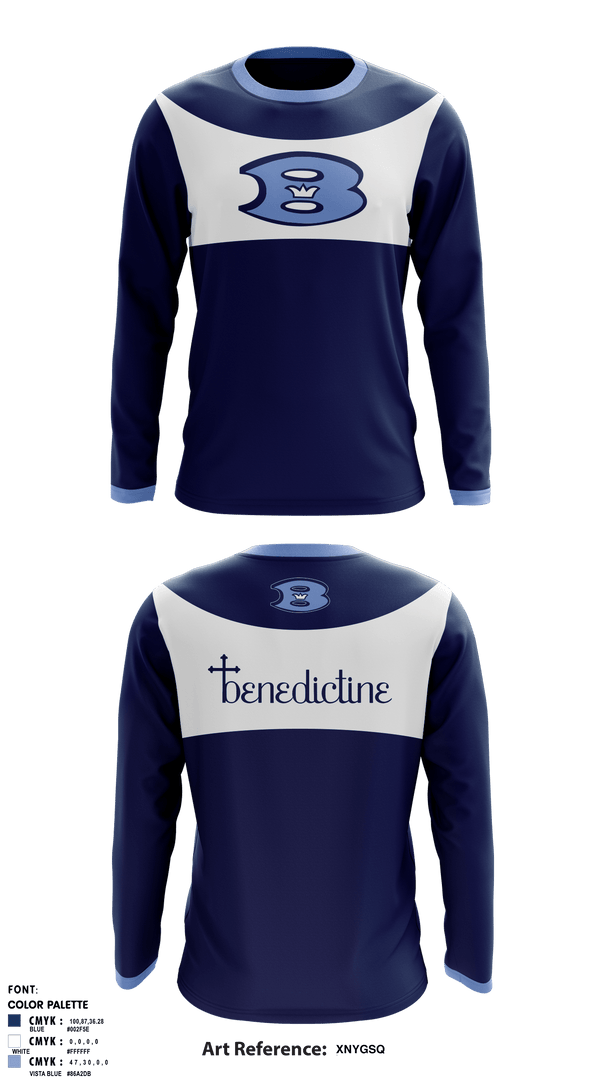 Long Sleeve Rash Guard Shirt, Benedictine Wrestling, Wrestling, Teamtime, Team time, sublimation, custom sports apparel, team uniforms, spirit wear, spiritwear, sports uniforms, custom shirts, team store, custom team store, fundraiser sports, apparel fundraiser