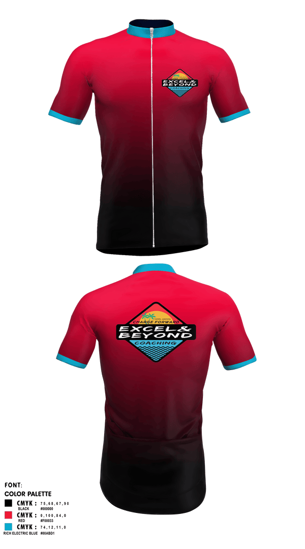 Cycling Jersey, Excel & Beyond Coaching, Cycling, Teamtime, Team time, sublimation, custom sports apparel, team uniforms, spirit wear, spiritwear, sports uniforms, custom shirts, team store, custom team store, fundraiser sports, apparel fundraiser
