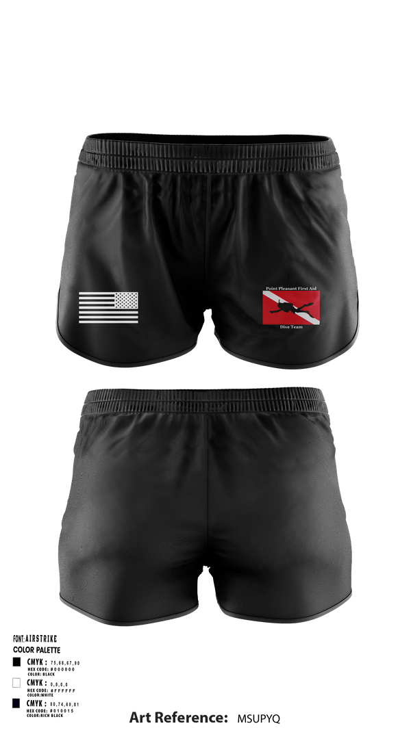 Women's Shorts, Point Beach Dive Team, Fire Department, Teamtime, Team time, sublimation, custom sports apparel, team uniforms, spirit wear, spiritwear, sports uniforms, custom shirts, team store, custom team store, fundraiser sports, apparel fundraiser