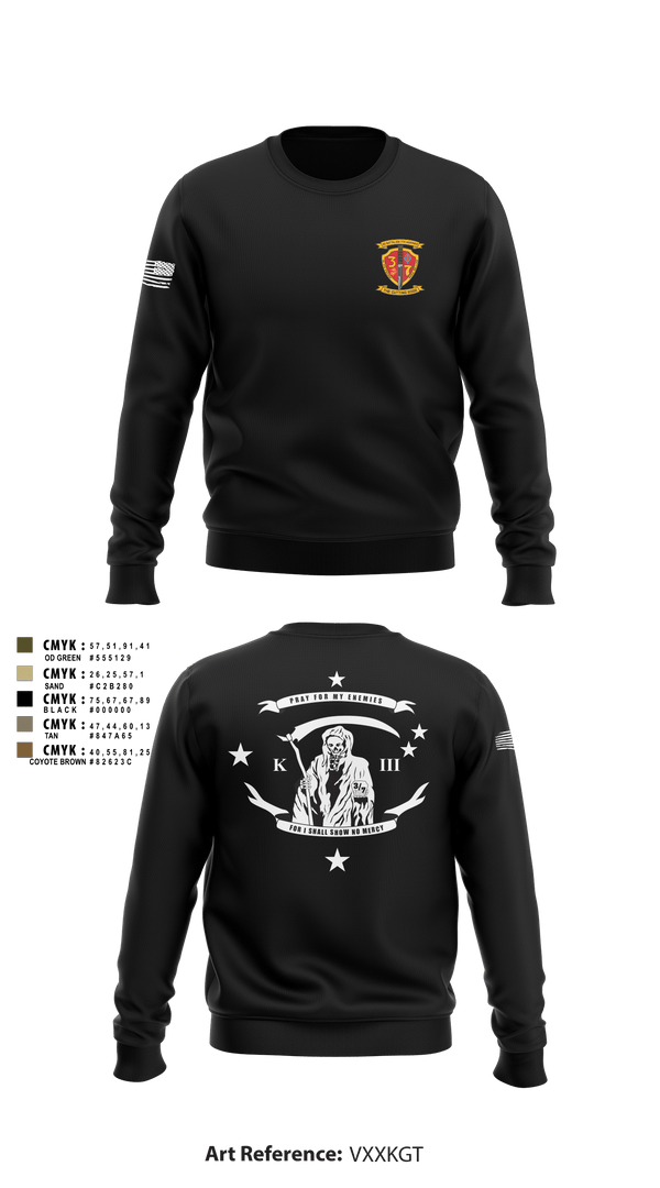 Crew Neck Sweatshirt, , Marines, Teamtime, Team time, sublimation, custom sports apparel, team uniforms, spirit wear, spiritwear, sports uniforms, custom shirts, team store, custom team store, fundraiser sports, apparel fundraiser