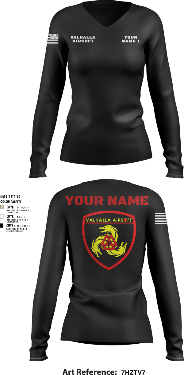 Women's Long Sleeve Vneck Shirt, , Army, Teamtime, Team time, sublimation, custom sports apparel, team uniforms, spirit wear, spiritwear, sports uniforms, custom shirts, team store, custom team store, fundraiser sports, apparel fundraiser