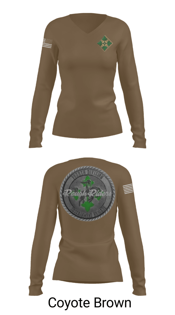 Women's Long Sleeve Vneck Shirt, , Army, Teamtime, Team time, sublimation, custom sports apparel, team uniforms, spirit wear, spiritwear, sports uniforms, custom shirts, team store, custom team store, fundraiser sports, apparel fundraiser