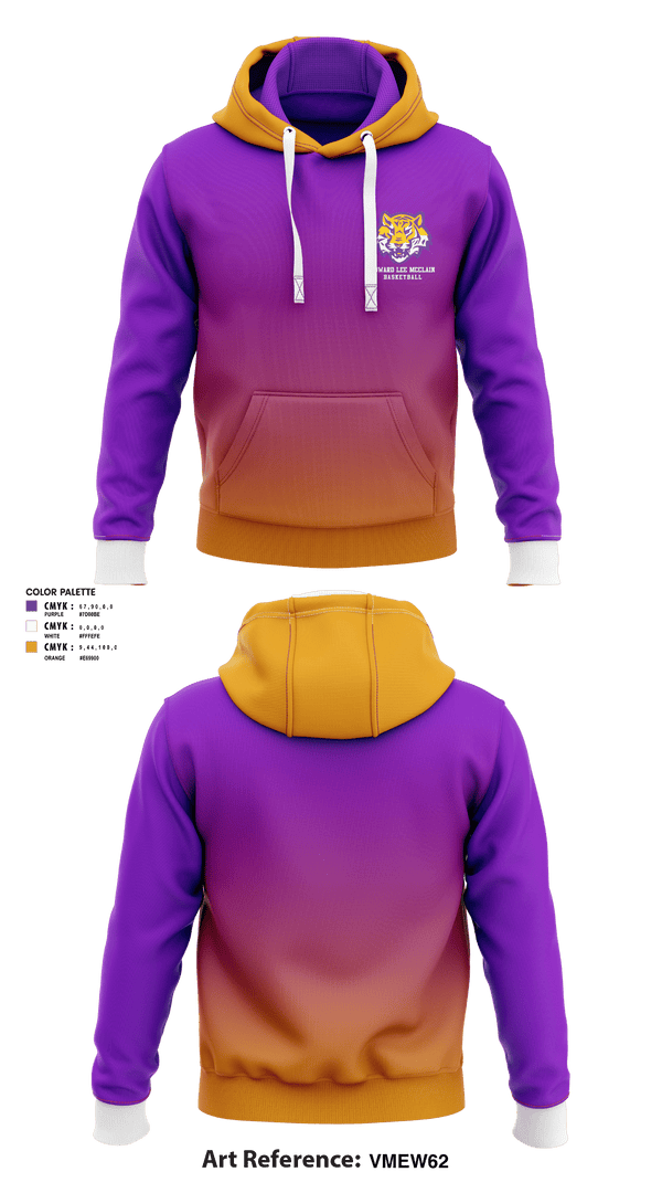 Hoodie, Edward Lee McClain High School Basketball, Women's Basketball, Teamtime, Team time, sublimation, custom sports apparel, team uniforms, spirit wear, spiritwear, sports uniforms, custom shirts, team store, custom team store, fundraiser sports, apparel fundraiser