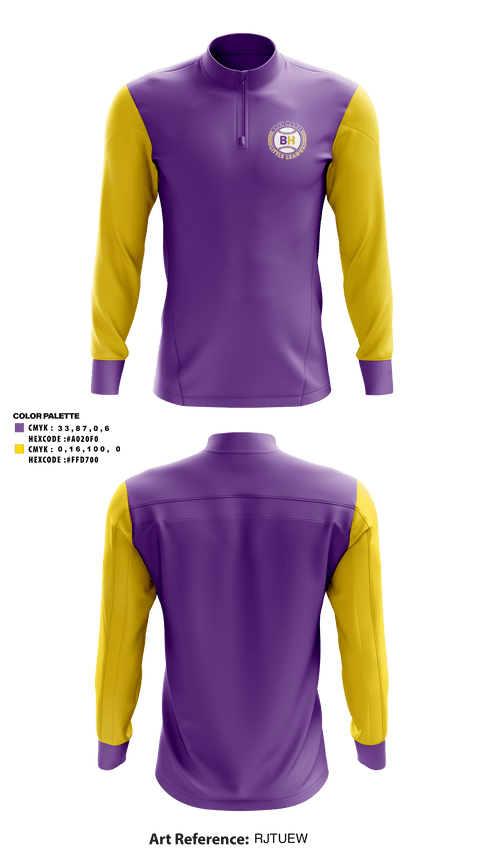 Quarter Zip Jacket, Bret Harte Little League, Baseball, Teamtime, Team time, sublimation, custom sports apparel, team uniforms, spirit wear, spiritwear, sports uniforms, custom shirts, team store, custom team store, fundraiser sports, apparel fundraiser