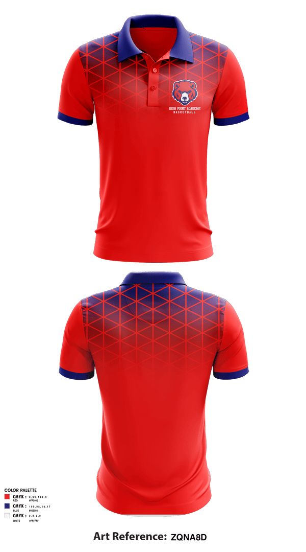 Short Sleeve Performance Polo, High Point Academy Basketball, Men's Basketball, Teamtime, Team time, sublimation, custom sports apparel, team uniforms, spirit wear, spiritwear, sports uniforms, custom shirts, team store, custom team store, fundraiser sports, apparel fundraiser
