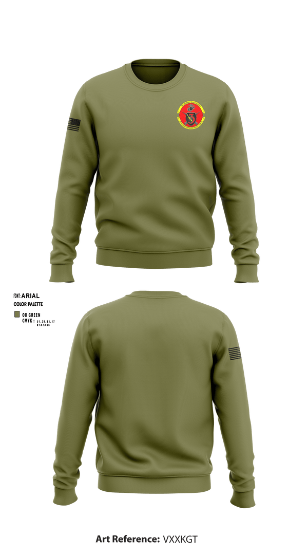 Crew Neck Sweatshirt, 3rd Radio Battalion, Marines, Teamtime, Team time, sublimation, custom sports apparel, team uniforms, spirit wear, spiritwear, sports uniforms, custom shirts, team store, custom team store, fundraiser sports, apparel fundraiser