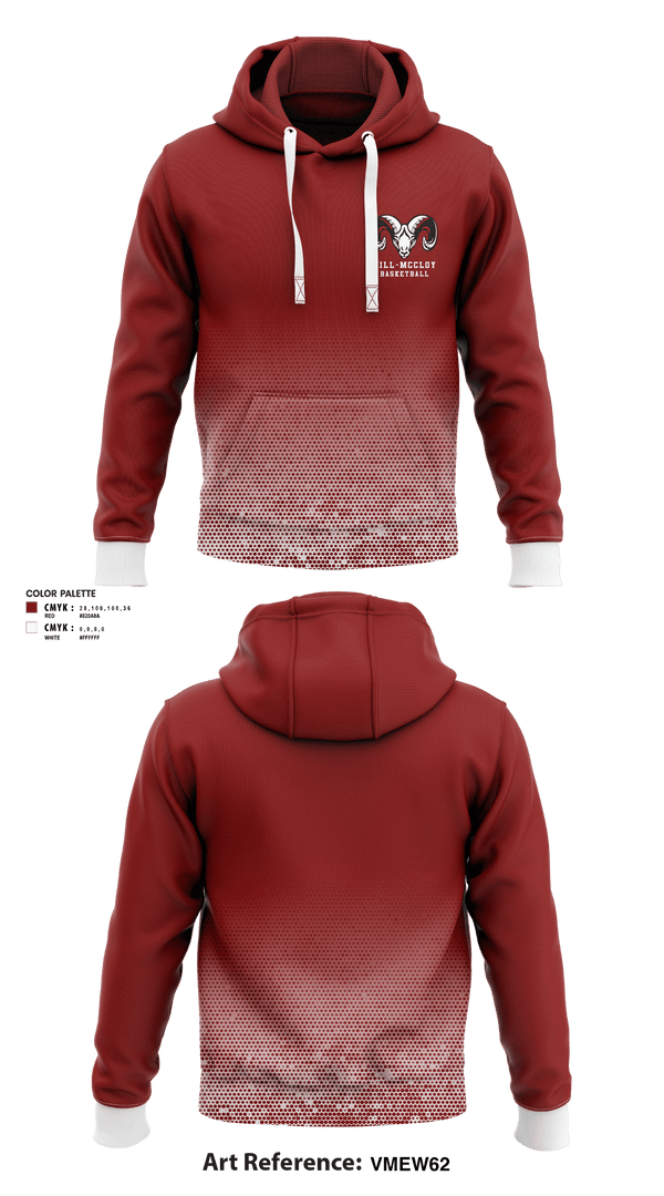 Hoodie, Hill-McCloy High School Basketball, Men's Basketball, Teamtime, Team time, sublimation, custom sports apparel, team uniforms, spirit wear, spiritwear, sports uniforms, custom shirts, team store, custom team store, fundraiser sports, apparel fundraiser