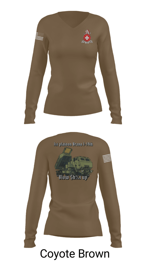 Women's Long Sleeve Vneck Shirt, , Army, Teamtime, Team time, sublimation, custom sports apparel, team uniforms, spirit wear, spiritwear, sports uniforms, custom shirts, team store, custom team store, fundraiser sports, apparel fundraiser