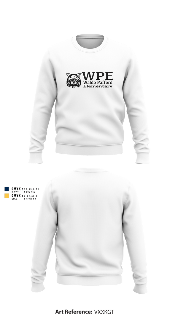 Crew Neck Sweatshirt, Waldo Pafford Elementary, Spirit Store, Teamtime, Team time, sublimation, custom sports apparel, team uniforms, spirit wear, spiritwear, sports uniforms, custom shirts, team store, custom team store, fundraiser sports, apparel fundraiser