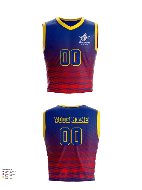 Mens Basketball Jersey, Rock Sports Academy, Men's Basketball, Teamtime, Team time, sublimation, custom sports apparel, team uniforms, spirit wear, spiritwear, sports uniforms, custom shirts, team store, custom team store, fundraiser sports, apparel fundraiser