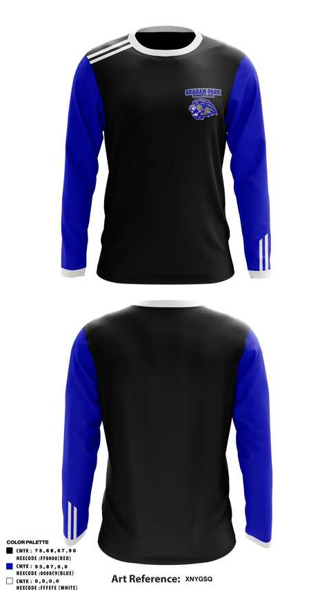 Long Sleeve Performance Shirt, Graham Park Middle School Wrestling, Wrestling, Teamtime, Team time, sublimation, custom sports apparel, team uniforms, spirit wear, spiritwear, sports uniforms, custom shirts, team store, custom team store, fundraiser sports, apparel fundraiser