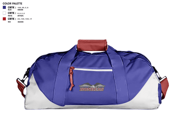 Duffle Bag, Honkers Women's Basketball, Women's Basketball, Teamtime, Team time, sublimation, custom sports apparel, team uniforms, spirit wear, spiritwear, sports uniforms, custom shirts, team store, custom team store, fundraiser sports, apparel fundraiser
