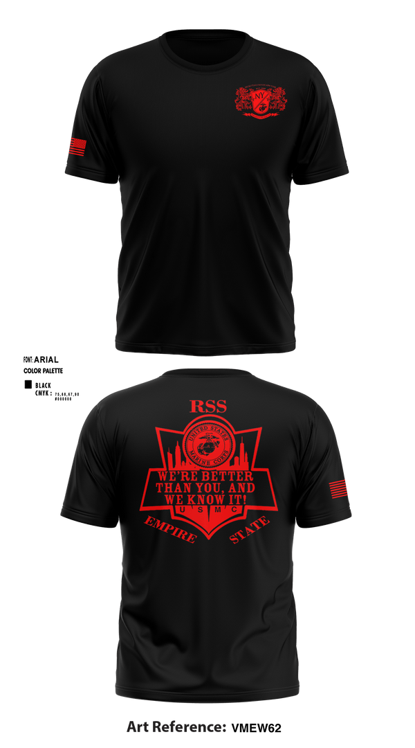 Short Sleeve Performance Shirt, RSS EMPIRE STATE, Marines, Teamtime, Team time, sublimation, custom sports apparel, team uniforms, spirit wear, spiritwear, sports uniforms, custom shirts, team store, custom team store, fundraiser sports, apparel fundraiser