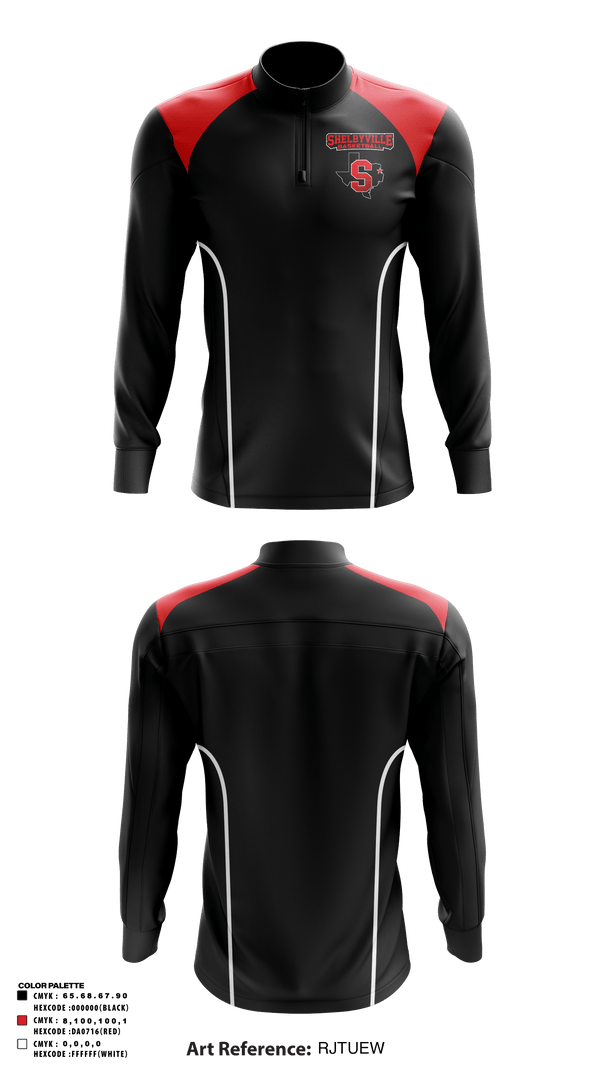 Quarter Zip Jacket, Shelbyville High School Basketball, Women's Basketball, Teamtime, Team time, sublimation, custom sports apparel, team uniforms, spirit wear, spiritwear, sports uniforms, custom shirts, team store, custom team store, fundraiser sports, apparel fundraiser