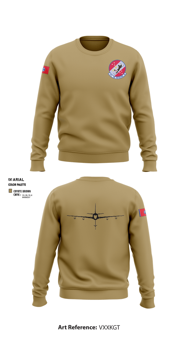 Crew Neck Sweatshirt, 151st Air Refueling Squadron, Air Force, Teamtime, Team time, sublimation, custom sports apparel, team uniforms, spirit wear, spiritwear, sports uniforms, custom shirts, team store, custom team store, fundraiser sports, apparel fundraiser