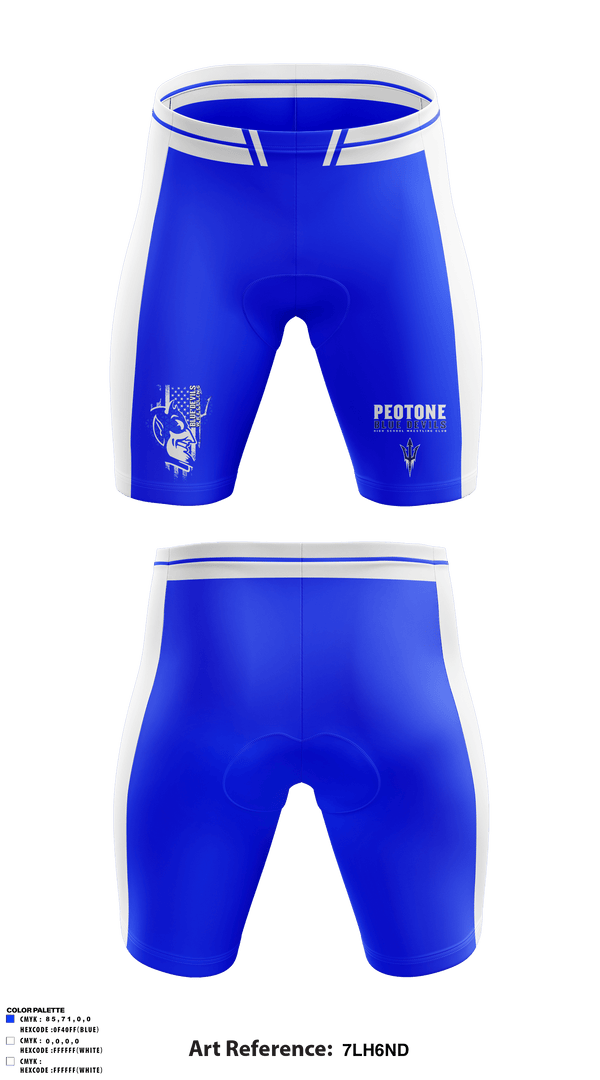 Men's Compression Shorts, Peotone Blue Devils, Wrestling, Teamtime, Team time, sublimation, custom sports apparel, team uniforms, spirit wear, spiritwear, sports uniforms, custom shirts, team store, custom team store, fundraiser sports, apparel fundraiser