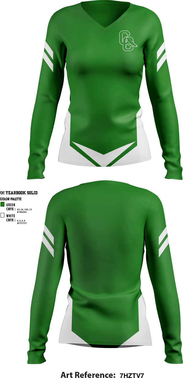 Women's Long Sleeve Vneck Shirt, Classic City High School, Spirit Store, Teamtime, Team time, sublimation, custom sports apparel, team uniforms, spirit wear, spiritwear, sports uniforms, custom shirts, team store, custom team store, fundraiser sports, apparel fundraiser