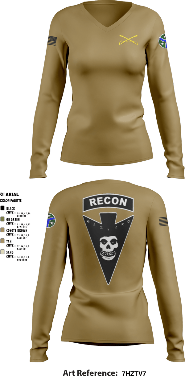 Women's Long Sleeve Vneck Shirt, , Army, Teamtime, Team time, sublimation, custom sports apparel, team uniforms, spirit wear, spiritwear, sports uniforms, custom shirts, team store, custom team store, fundraiser sports, apparel fundraiser