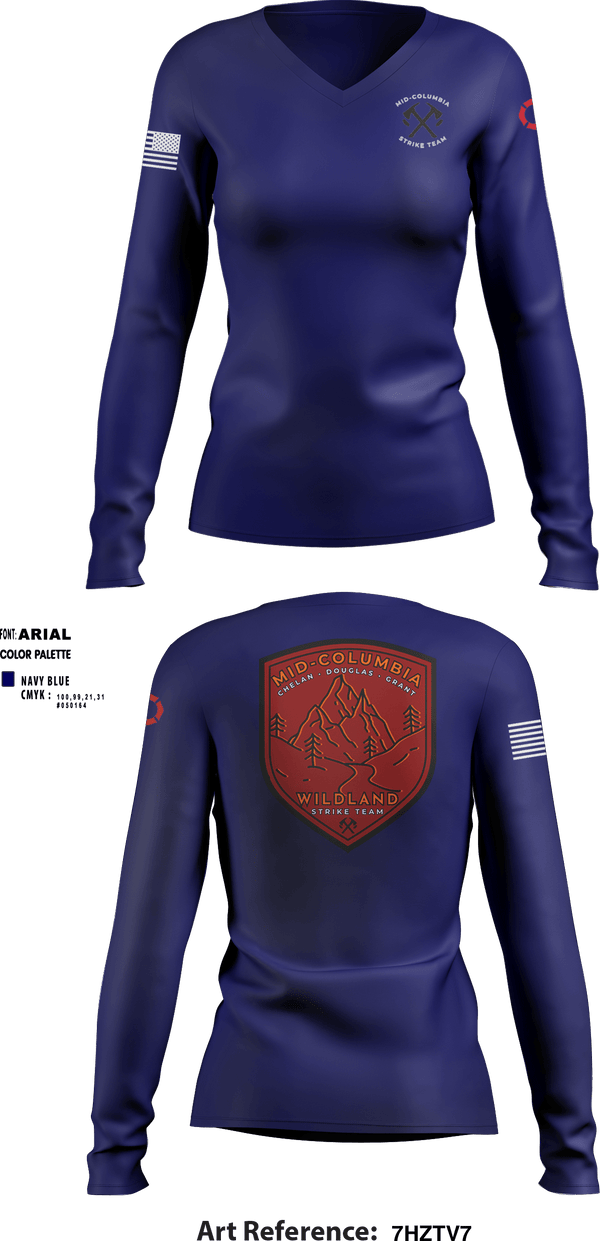 Women's Long Sleeve Vneck Shirt, , Fire Department, Teamtime, Team time, sublimation, custom sports apparel, team uniforms, spirit wear, spiritwear, sports uniforms, custom shirts, team store, custom team store, fundraiser sports, apparel fundraiser