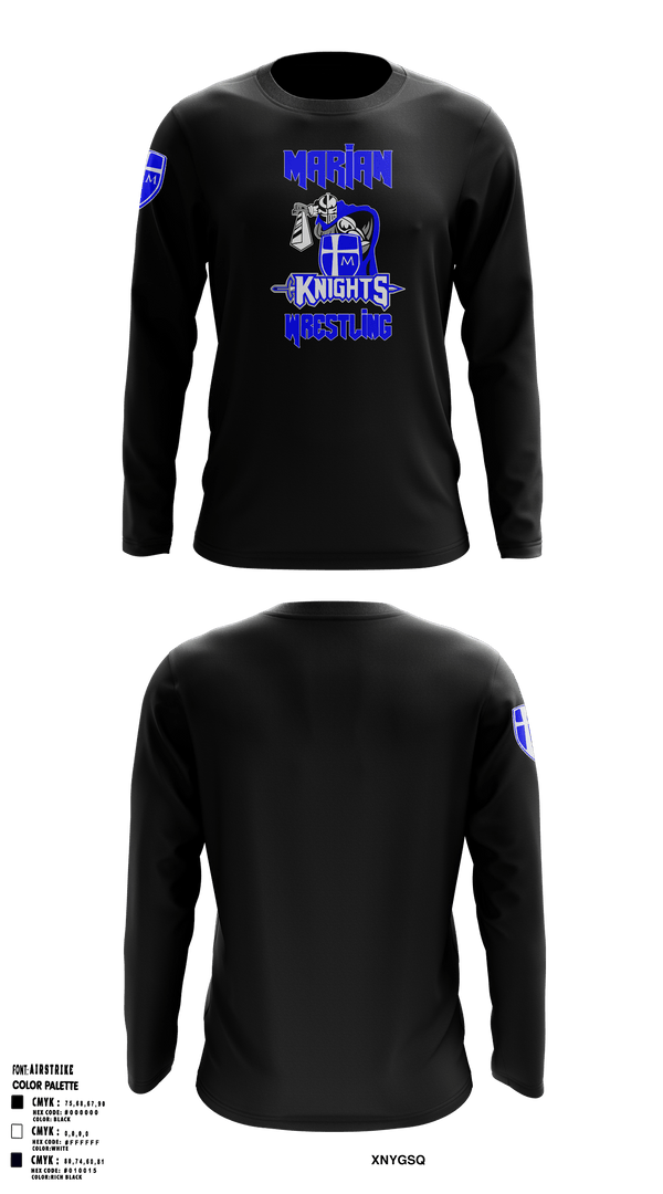 Long Sleeve Performance Shirt, Marian High School Wrestling, Wrestling, Teamtime, Team time, sublimation, custom sports apparel, team uniforms, spirit wear, spiritwear, sports uniforms, custom shirts, team store, custom team store, fundraiser sports, apparel fundraiser