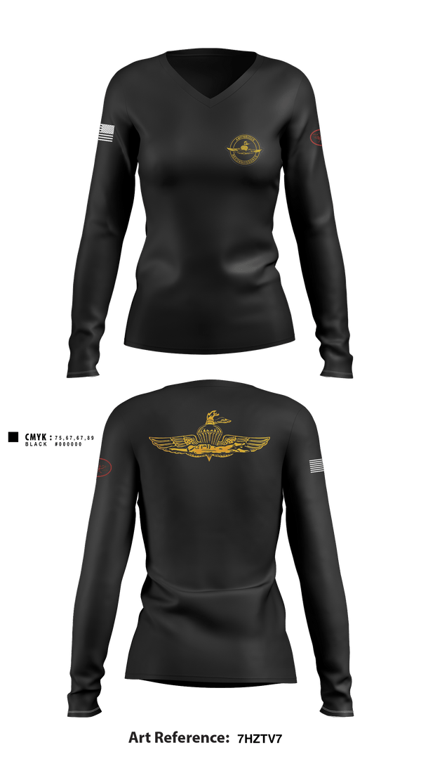 Women's Long Sleeve Vneck Shirt, , Marines, Teamtime, Team time, sublimation, custom sports apparel, team uniforms, spirit wear, spiritwear, sports uniforms, custom shirts, team store, custom team store, fundraiser sports, apparel fundraiser