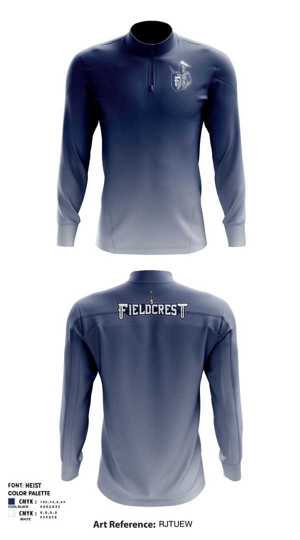 Quarter Zip Jacket, Fieldcrest High School, Spirit Store, Teamtime, Team time, sublimation, custom sports apparel, team uniforms, spirit wear, spiritwear, sports uniforms, custom shirts, team store, custom team store, fundraiser sports, apparel fundraiser