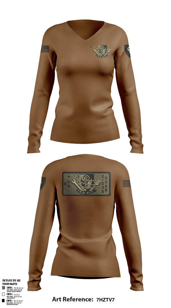 Women's Long Sleeve Vneck Shirt, 1438th CTC, National Guard, Teamtime, Team time, sublimation, custom sports apparel, team uniforms, spirit wear, spiritwear, sports uniforms, custom shirts, team store, custom team store, fundraiser sports, apparel fundraiser