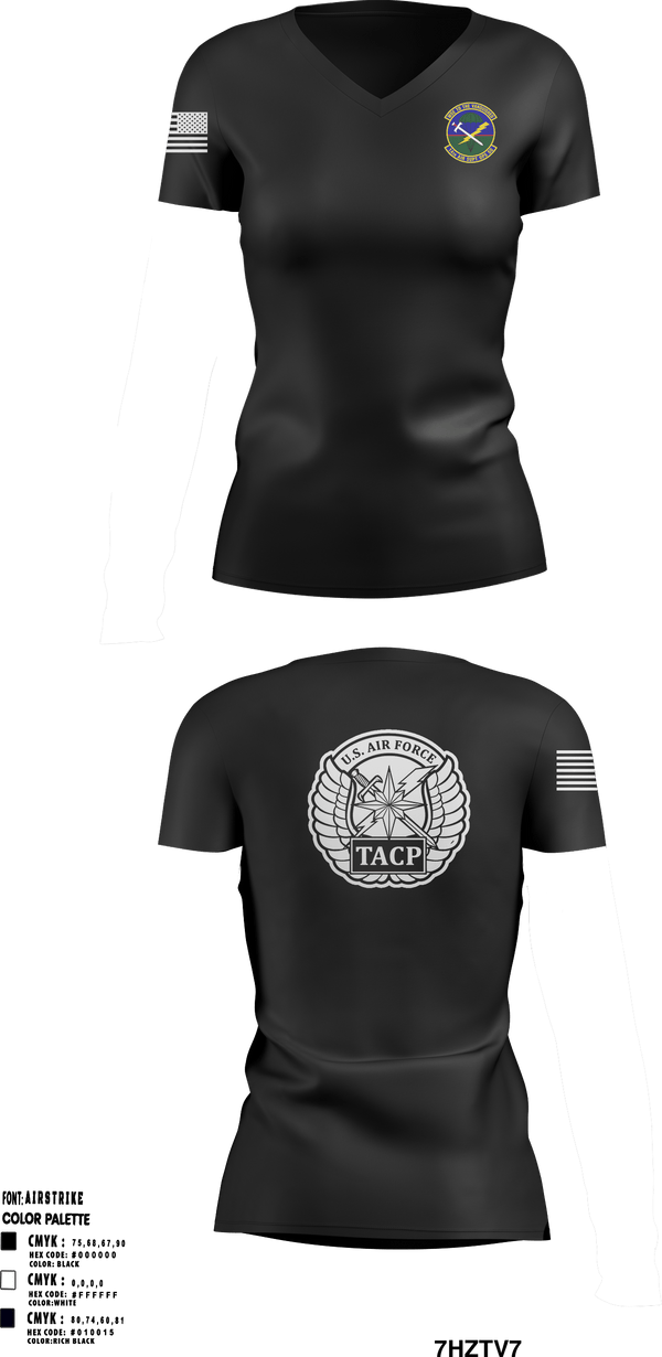 Women's Short Sleeve Vneck Shirt, , Air Force, Teamtime, Team time, sublimation, custom sports apparel, team uniforms, spirit wear, spiritwear, sports uniforms, custom shirts, team store, custom team store, fundraiser sports, apparel fundraiser