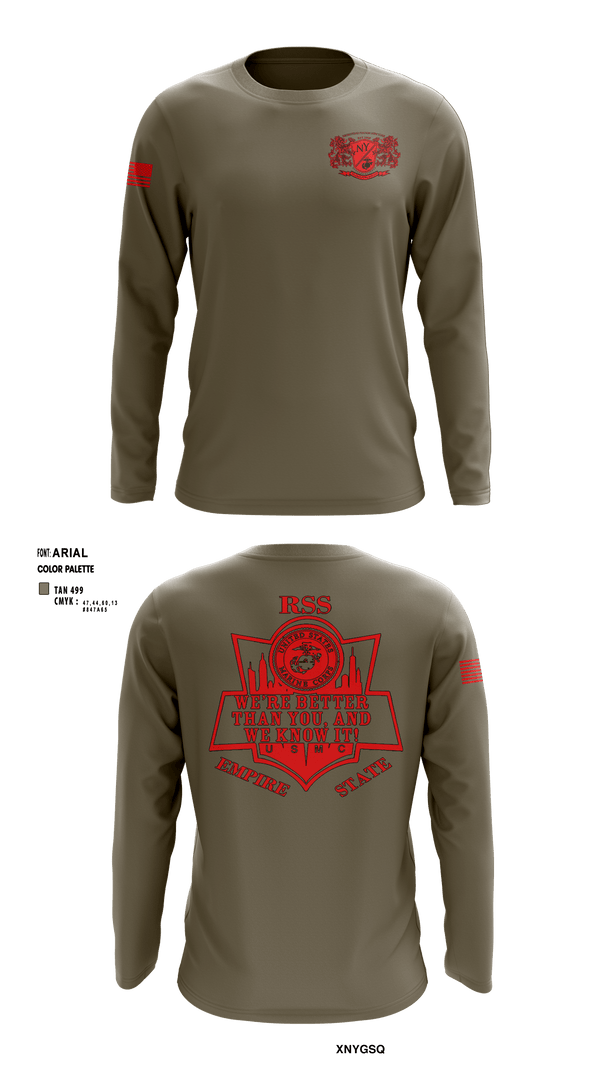Long Sleeve Performance Shirt, RSS EMPIRE STATE, Marines, Teamtime, Team time, sublimation, custom sports apparel, team uniforms, spirit wear, spiritwear, sports uniforms, custom shirts, team store, custom team store, fundraiser sports, apparel fundraiser