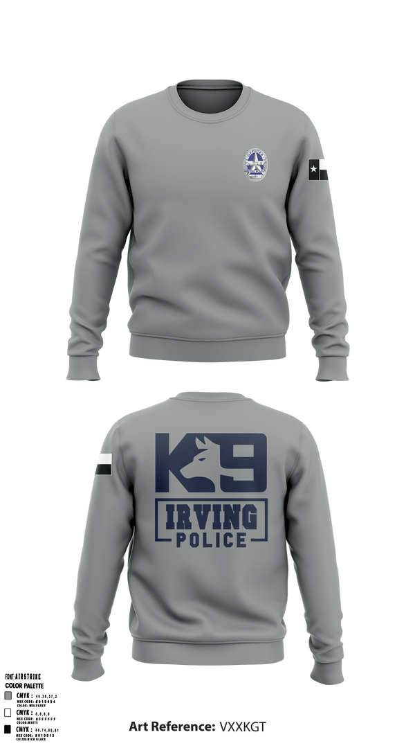 Crew Neck Sweatshirt, , Police, Teamtime, Team time, sublimation, custom sports apparel, team uniforms, spirit wear, spiritwear, sports uniforms, custom shirts, team store, custom team store, fundraiser sports, apparel fundraiser