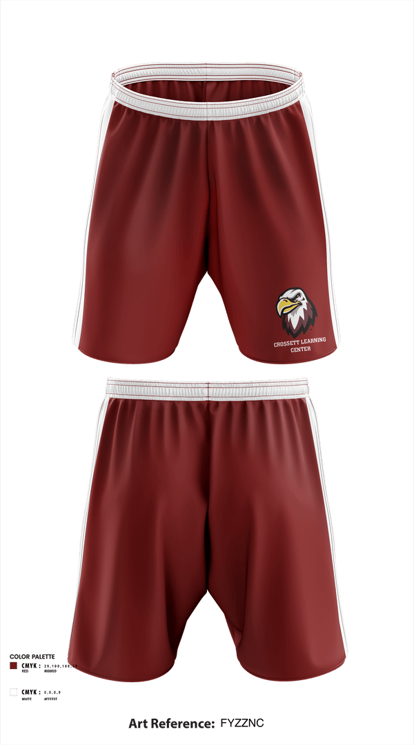 Athletic Shorts With Pockets, Crossett Learning Center, Spirit Store, Teamtime, Team time, sublimation, custom sports apparel, team uniforms, spirit wear, spiritwear, sports uniforms, custom shirts, team store, custom team store, fundraiser sports, apparel fundraiser
