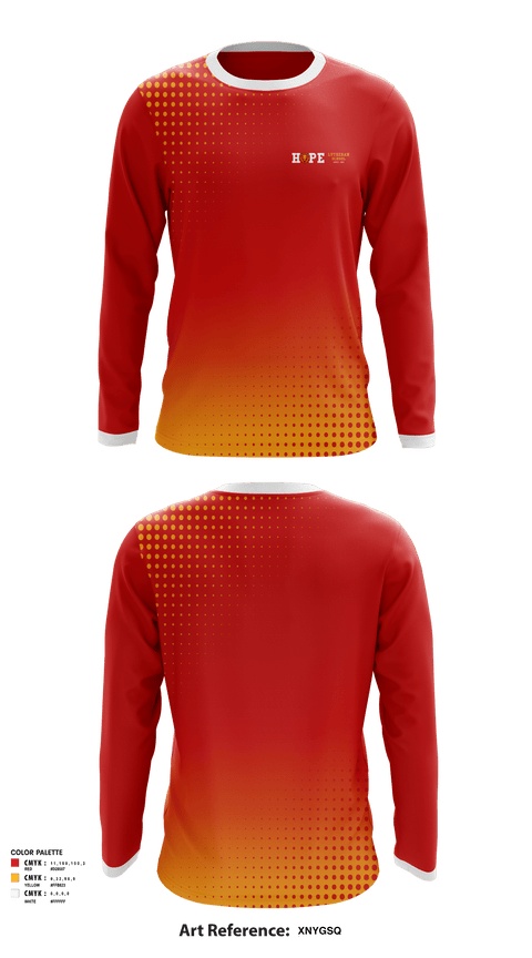 Long Sleeve Performance Shirt, Hope Lutheran Church and School, Spirit Store, Teamtime, Team time, sublimation, custom sports apparel, team uniforms, spirit wear, spiritwear, sports uniforms, custom shirts, team store, custom team store, fundraiser sports, apparel fundraiser