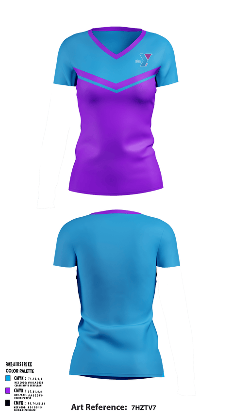 Women's Short Sleeve Vneck Shirt, Greenwood Family Ymca, Spirit Store, Teamtime, Team time, sublimation, custom sports apparel, team uniforms, spirit wear, spiritwear, sports uniforms, custom shirts, team store, custom team store, fundraiser sports, apparel fundraiser