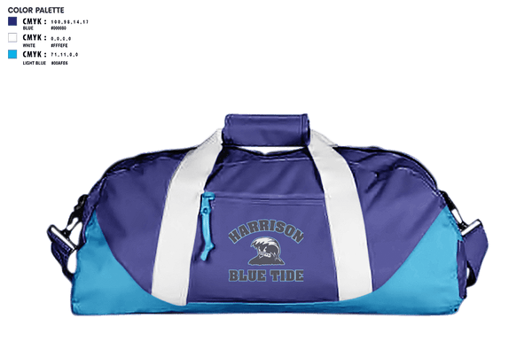 Duffle Bag, Harrison High School Basketball, Women's Basketball, Teamtime, Team time, sublimation, custom sports apparel, team uniforms, spirit wear, spiritwear, sports uniforms, custom shirts, team store, custom team store, fundraiser sports, apparel fundraiser