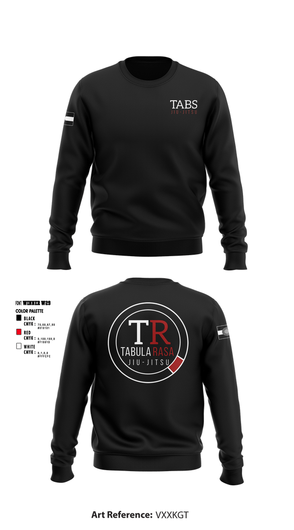 Crew Neck Sweatshirt, Tabula Rasa Brazilian Jiu-Jitsu, Wrestling, Teamtime, Team time, sublimation, custom sports apparel, team uniforms, spirit wear, spiritwear, sports uniforms, custom shirts, team store, custom team store, fundraiser sports, apparel fundraiser