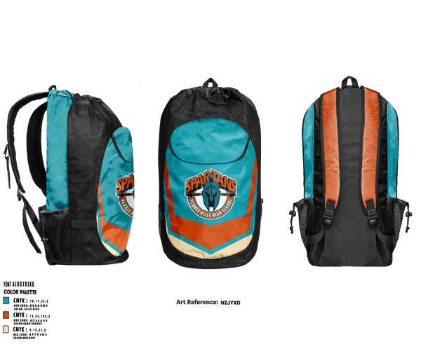 Gear Bag, Spartans, Women's Basketball, Teamtime, Team time, sublimation, custom sports apparel, team uniforms, spirit wear, spiritwear, sports uniforms, custom shirts, team store, custom team store, fundraiser sports, apparel fundraiser