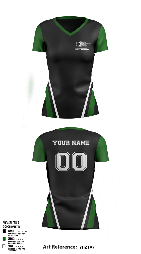 Women's Short Sleeve Vneck Shirt, Cheney Technical High School, Softball, Teamtime, Team time, sublimation, custom sports apparel, team uniforms, spirit wear, spiritwear, sports uniforms, custom shirts, team store, custom team store, fundraiser sports, apparel fundraiser