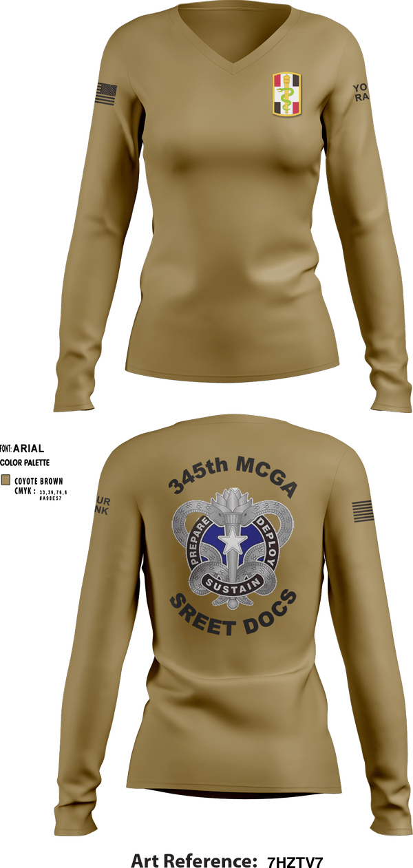 Women's Long Sleeve Vneck Shirt, , Army, Teamtime, Team time, sublimation, custom sports apparel, team uniforms, spirit wear, spiritwear, sports uniforms, custom shirts, team store, custom team store, fundraiser sports, apparel fundraiser