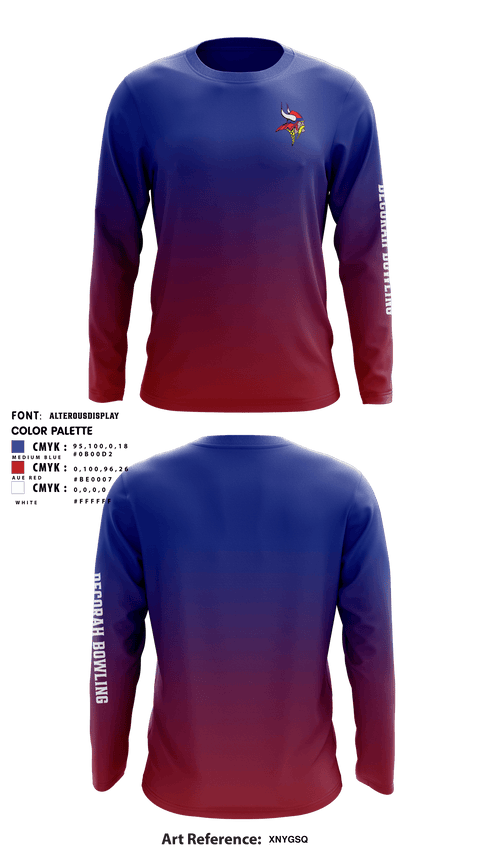 Long Sleeve Performance Shirt, Decorah Senior High School Bowling, Bowling, Teamtime, Team time, sublimation, custom sports apparel, team uniforms, spirit wear, spiritwear, sports uniforms, custom shirts, team store, custom team store, fundraiser sports, apparel fundraiser