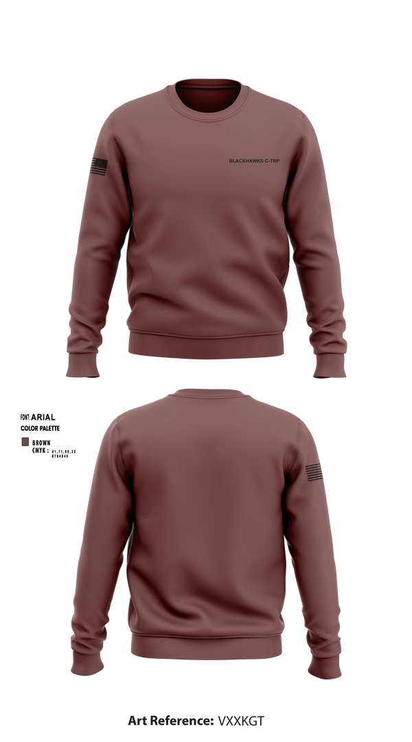 Crew Neck Sweatshirt, Blackhawks C-TRP, Army, Teamtime, Team time, sublimation, custom sports apparel, team uniforms, spirit wear, spiritwear, sports uniforms, custom shirts, team store, custom team store, fundraiser sports, apparel fundraiser
