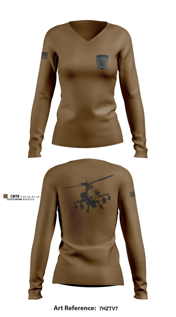 Women's Long Sleeve Vneck Shirt, A Co. 1-25 AB, Army, Teamtime, Team time, sublimation, custom sports apparel, team uniforms, spirit wear, spiritwear, sports uniforms, custom shirts, team store, custom team store, fundraiser sports, apparel fundraiser