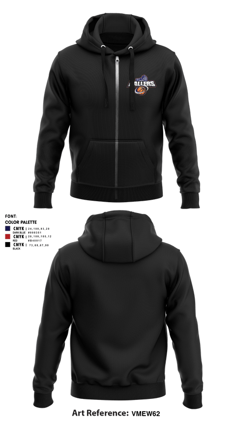 Zip Hoodie, Ballers Basketball, Men's Basketball, Teamtime, Team time, sublimation, custom sports apparel, team uniforms, spirit wear, spiritwear, sports uniforms, custom shirts, team store, custom team store, fundraiser sports, apparel fundraiser