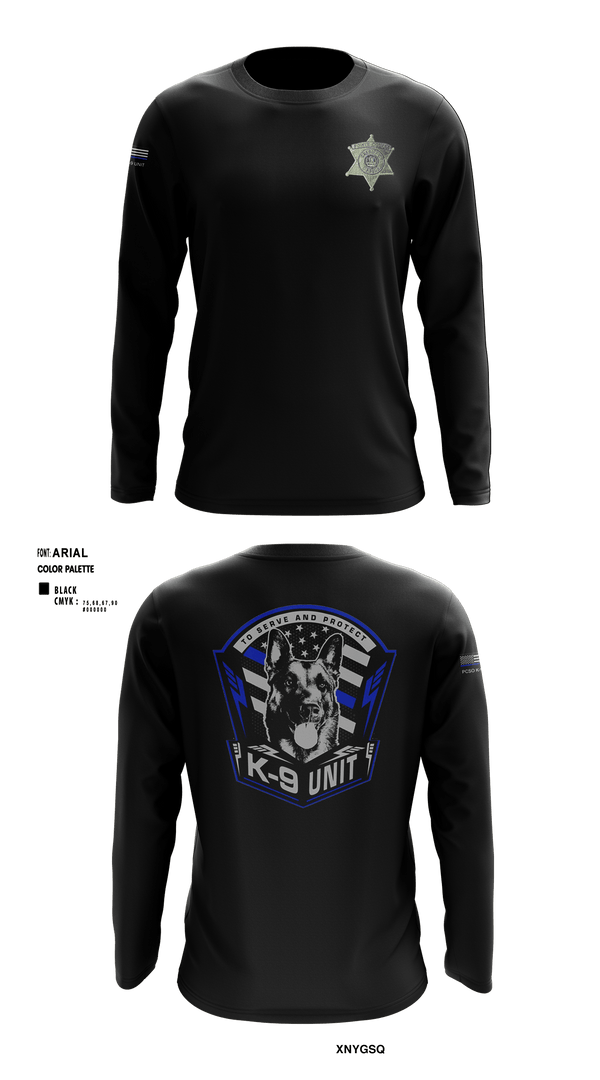 Long Sleeve Performance Shirt, PCSO K-9 INTERDICTION, Police, Teamtime, Team time, sublimation, custom sports apparel, team uniforms, spirit wear, spiritwear, sports uniforms, custom shirts, team store, custom team store, fundraiser sports, apparel fundraiser