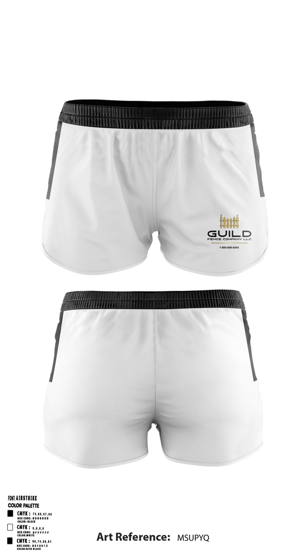 Women's Shorts, Guild fence company LLC, , Teamtime, Team time, sublimation, custom sports apparel, team uniforms, spirit wear, spiritwear, sports uniforms, custom shirts, team store, custom team store, fundraiser sports, apparel fundraiser