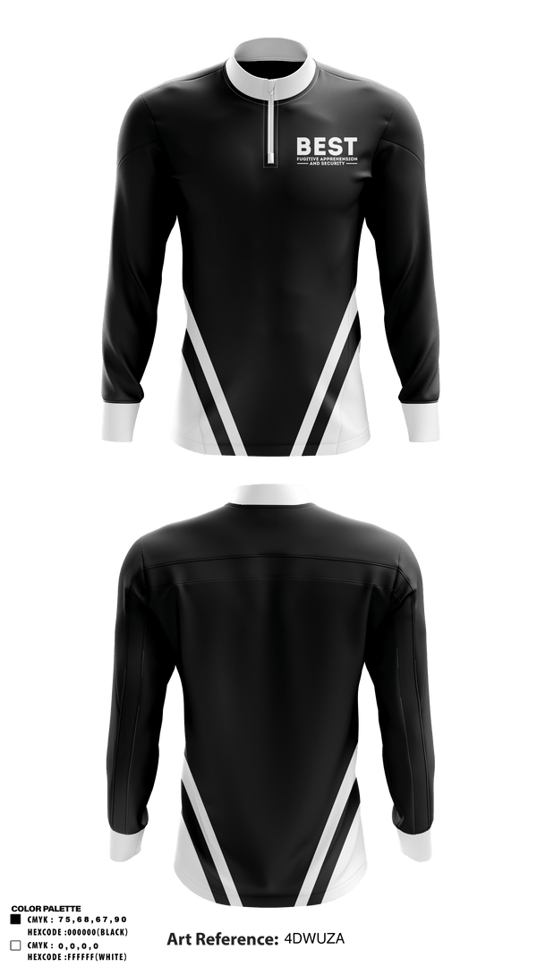 Quarter Zip Jacket, BEST (bail enforcement street team) fugitive apprehension and security, , Teamtime, Team time, sublimation, custom sports apparel, team uniforms, spirit wear, spiritwear, sports uniforms, custom shirts, team store, custom team store, fundraiser sports, apparel fundraiser