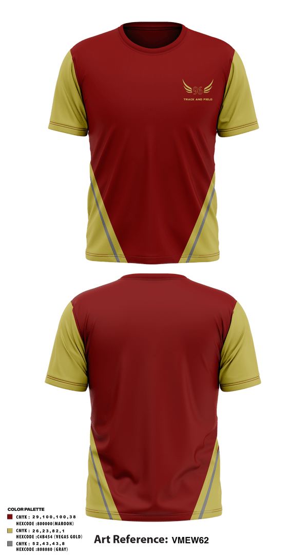 Short Sleeve Performance Shirt, Ninety Six High School, Track & Field, Teamtime, Team time, sublimation, custom sports apparel, team uniforms, spirit wear, spiritwear, sports uniforms, custom shirts, team store, custom team store, fundraiser sports, apparel fundraiser